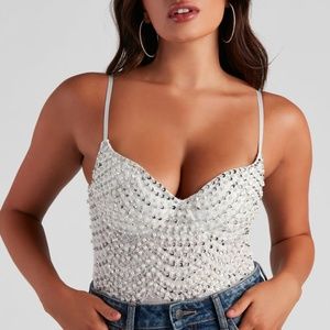 Twisted Angel Embroidered Bodysuit